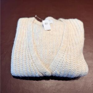 NWT: Cozy Cream V-Neck Sweater